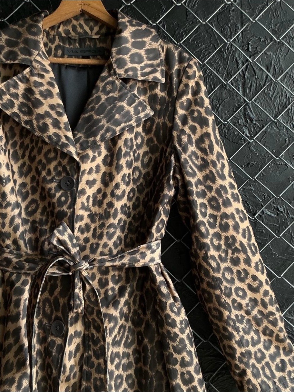 Via Spiga leopard print trench